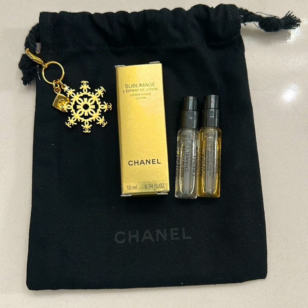 Chanel draw string pouch